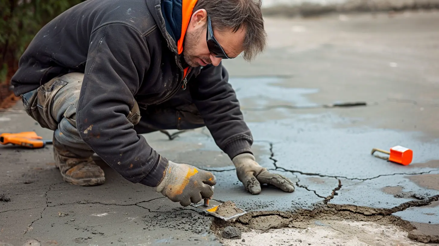 Repairing concrete cracks